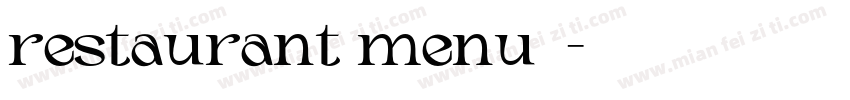 restaurant menu字体字体转换